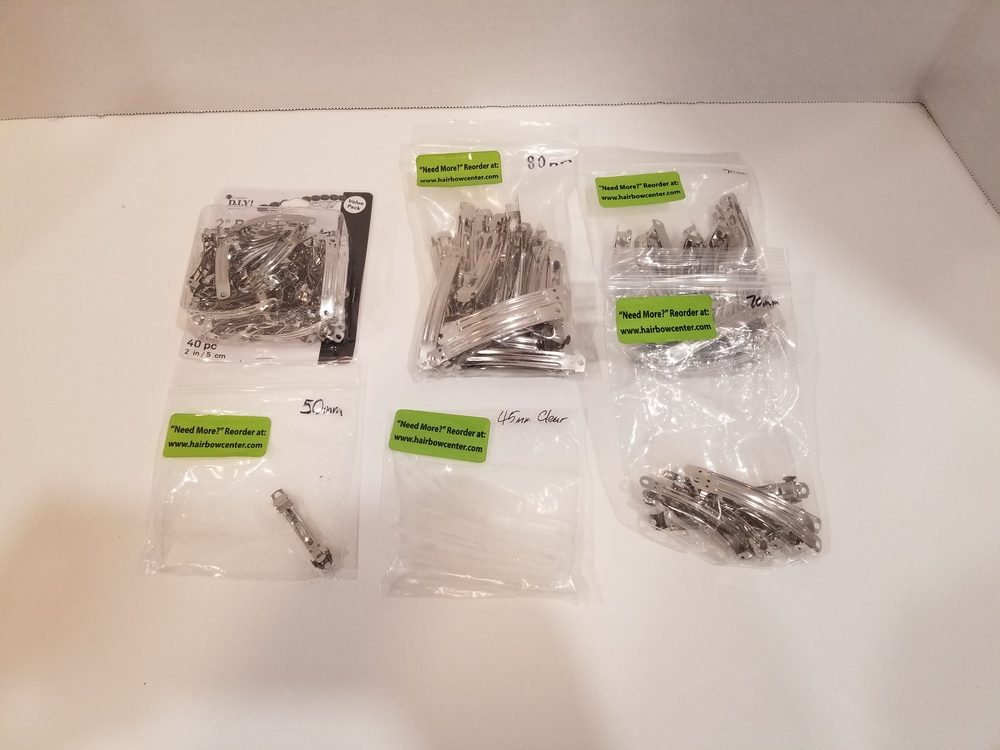 French Barrette Lot (for hairbows), New